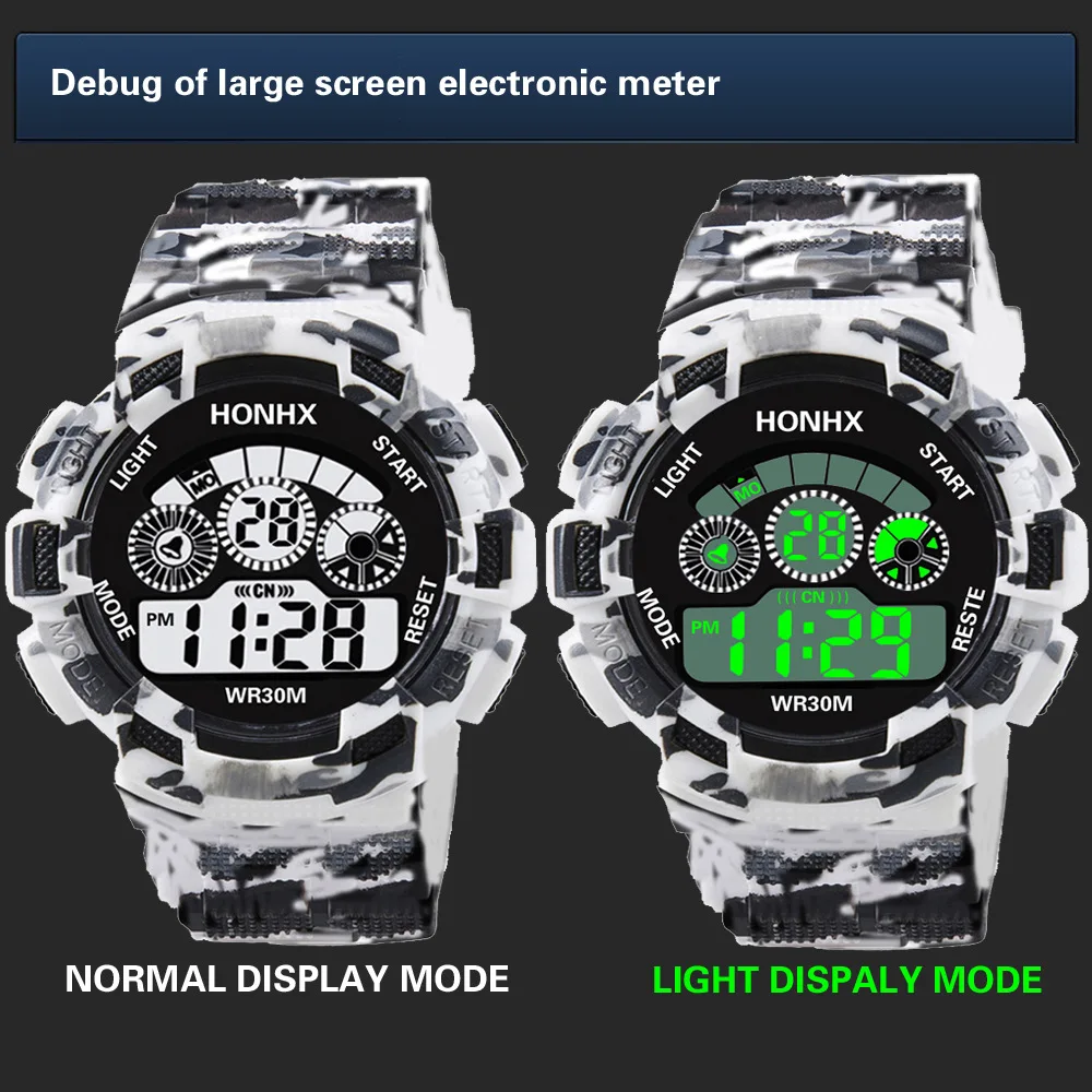 Men's Military Army Watch Sports LED Electronic Watch For Men Fitness Alarm Clock Multifunctional Wristwatch Clock  Montre Homme