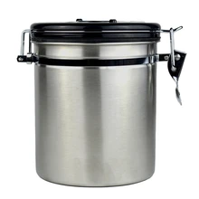 IALJ верхняя герметичная кофейная канистра, контейнер из нержавеющей стали для кухни, кофейная банка с односторонним клапаном и Sco