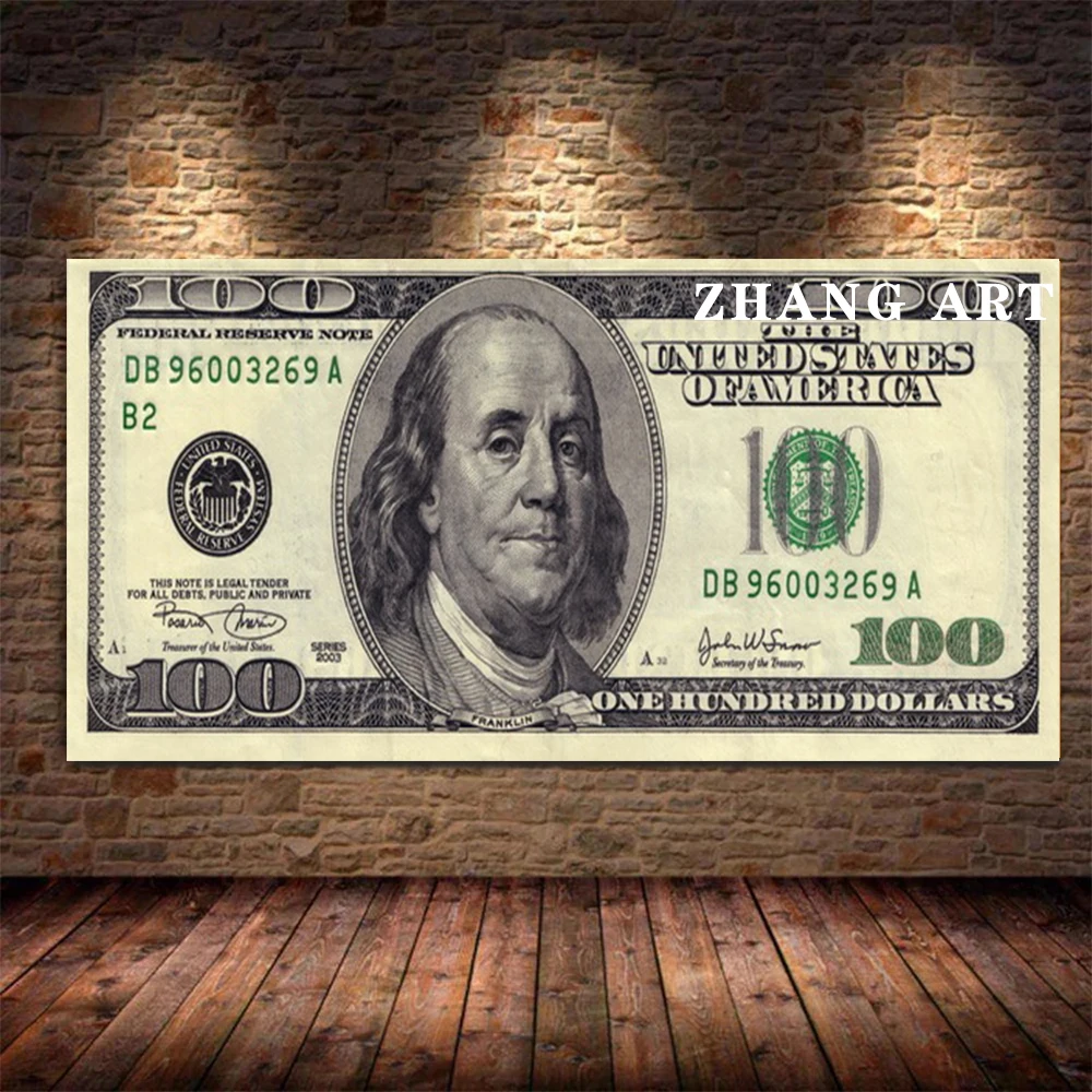 American Paper Ticket Dollar Poster Cool Style Picture Canvas Painting Print Cuadros Wall Art Modern Home Room Decor Frameless American Paper Ticket Dollar Poster Cool Style Picture Canvas Painting Print Cuadros Wall Art Modern Home Room Decor Frameless