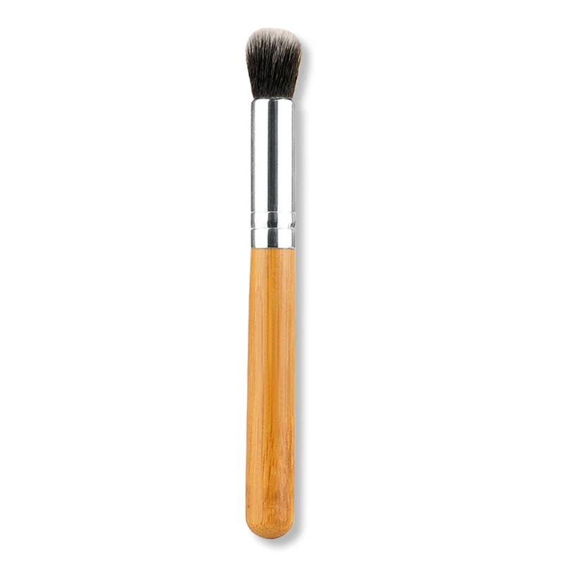Горячая 11 шт. набор кистей для макияжа с ручками из натурального бамбука высокое качество набор для смешивания основы косметический набор для макияжа с хлопковой сумкой - Handle Color: 4