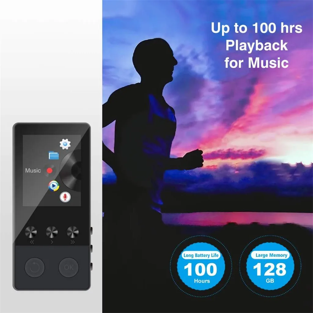 Mp3 модуль MP3-плеер Портативный Blueteeth mp3 4 музыкальный плеер с FM Hi-Fi без потерь Поддержка до 128 Гб музыкальный плейер Волкман