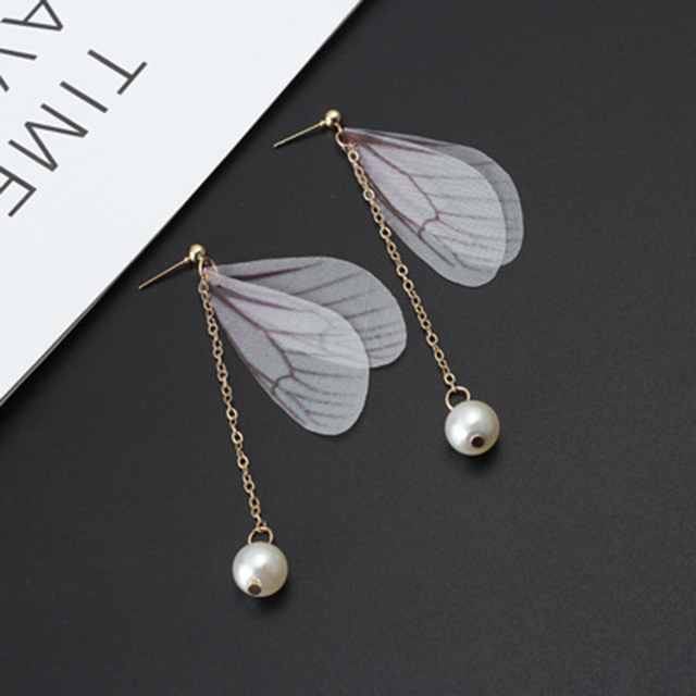 Fairy 1Pair Long Tassel Earrings Fashion Feather Style Ethnic Boho Big Statement Dangle Earring Wedding Earrings Brinco