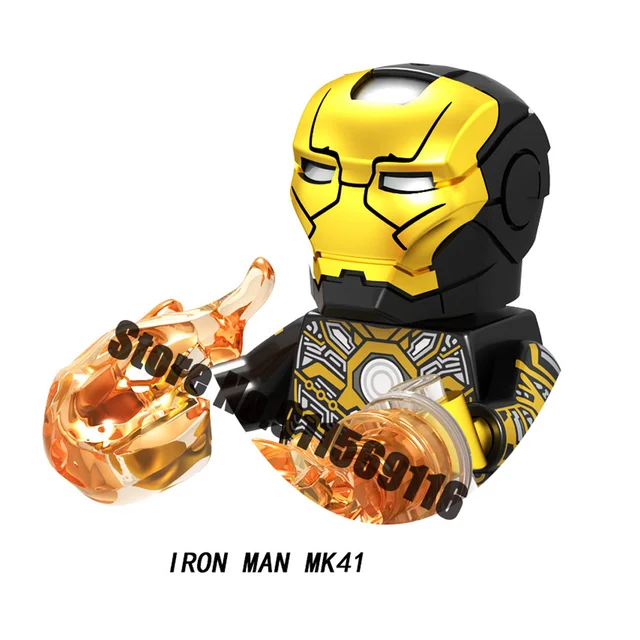 Superhero Iron Man Mark Building Blocks Bricks Tony Stark War Machine Ultron Action Figures Kids Toys Christmas Gifts H-GD232