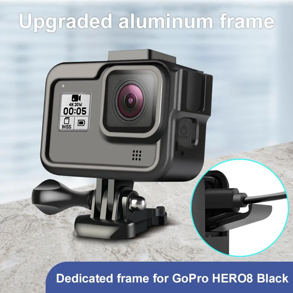 Алюминиевая Рамка протектор теплоотвод металлический защитный чехол для HERO8 с крепежными винтами аксессуары для экшн-камеры