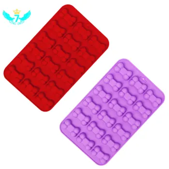 

Silicone Ice Molds Trays with Puppy Dog Paw and Bone Shape, Reusable Bakeware Maker for Baking Chocolate Candy TOB