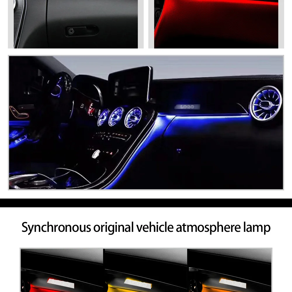Светильник окружающего света для Mercedes Benz GLC Class Co-Pilot Dashboard спортивный стиль синхронизация атмосфера украшения светодиодный светильник