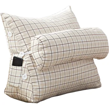 

Bedside Backrest Chair Triangular Cushion Pillow Waist Back Sofa Bed Comfortable Backrest Pillow Seat Cusion Home Decor MM60KD
