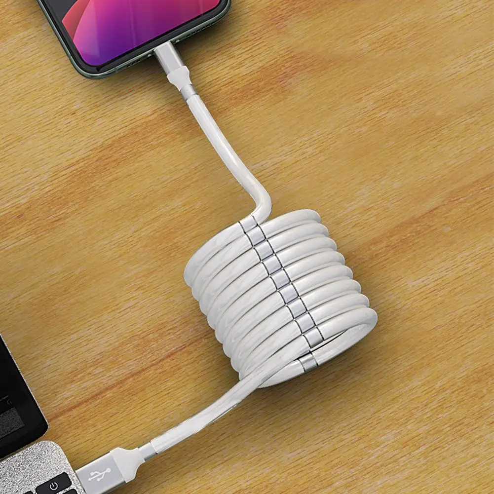 Micro USB tipo C Cable cargador fecha Cable magnético para iPhone Xiaomi Android Cable bobina Huawei para Samsung|Cables para teléfonos móviles| - AliExpress