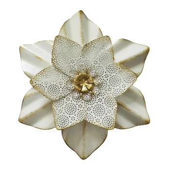 

Rustic Home Ornament Hotel Yard 3D Living Room Indoor Outdoor Farmhouse Metal Flower Wall Decoration Office Art Craft Hanging