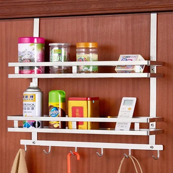 

Stainless Steel Bathroom Towel Stand Rack Kitchen Cupboard Hanger Cabinet Door Chest Hanging Sundries Storage Shelf