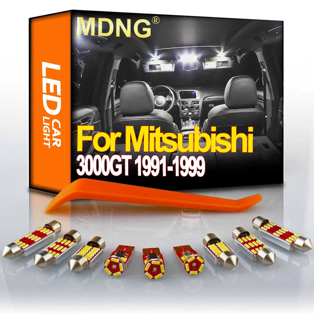 MDNG 10 шт. Canbus для Mitsubishi 3000GT 1991-1999 Комплект автомобильного светодиодного интерьера