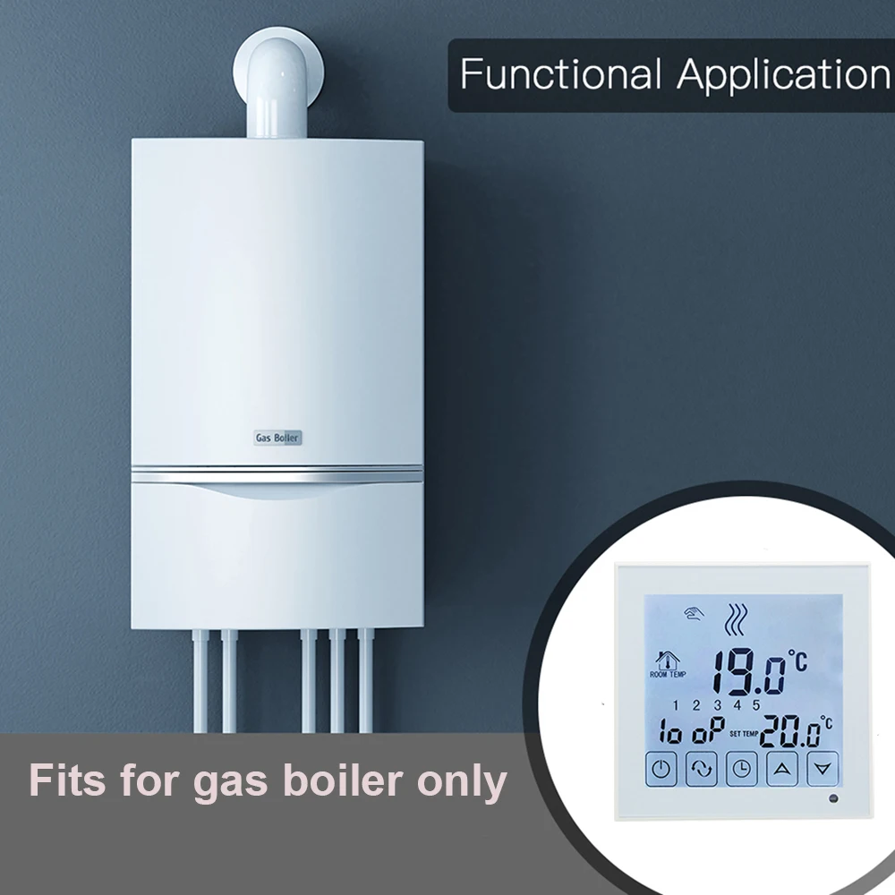 

Temperature Controller Digital Weekly Programmable Thermostat Wall Mounted LCD Gas Boiler Heating Thermoregulator with backlight