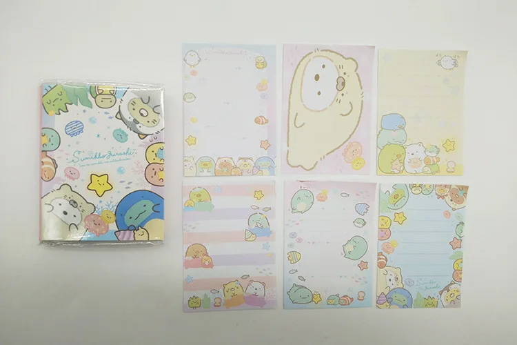 Sumikko Gurashi Coffee House 6 Folding Memo Pad Sticky Notes Escolar Papelaria School Supply Bookmark Label