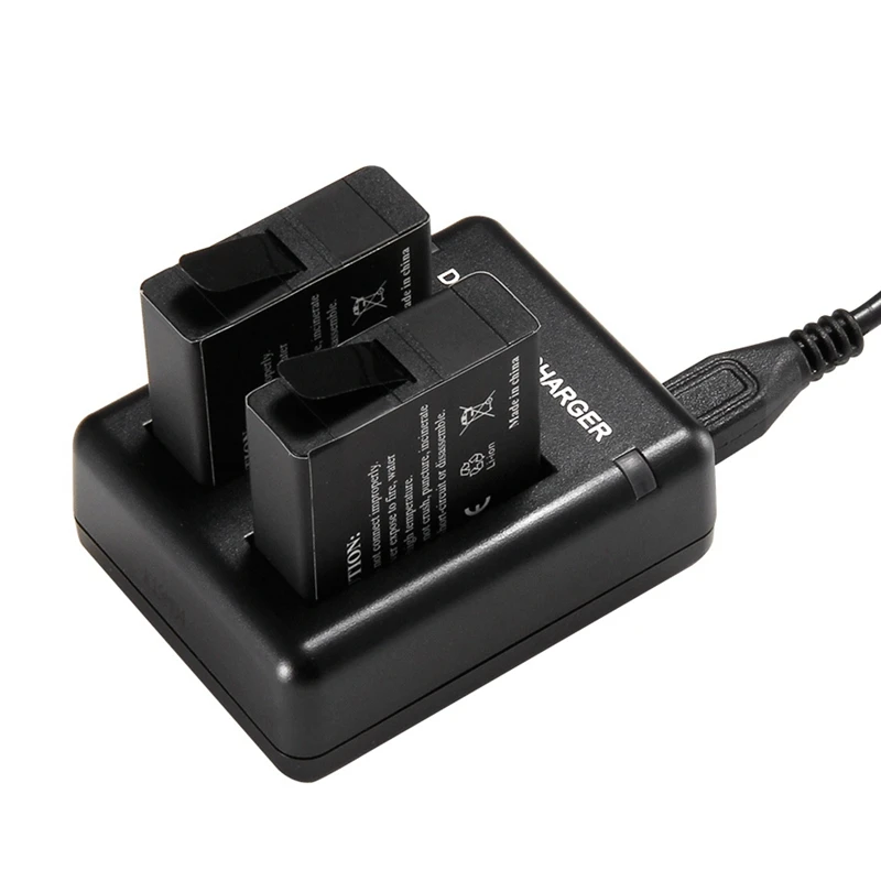 ABHU-Mamen 2 шт Gopro 501 AHDBT-501 батарея для цифровой камеры+ USB двойное зарядное устройство 2 порта для Gopro Hero 5 6 7 S порт экшн-камеры Ba
