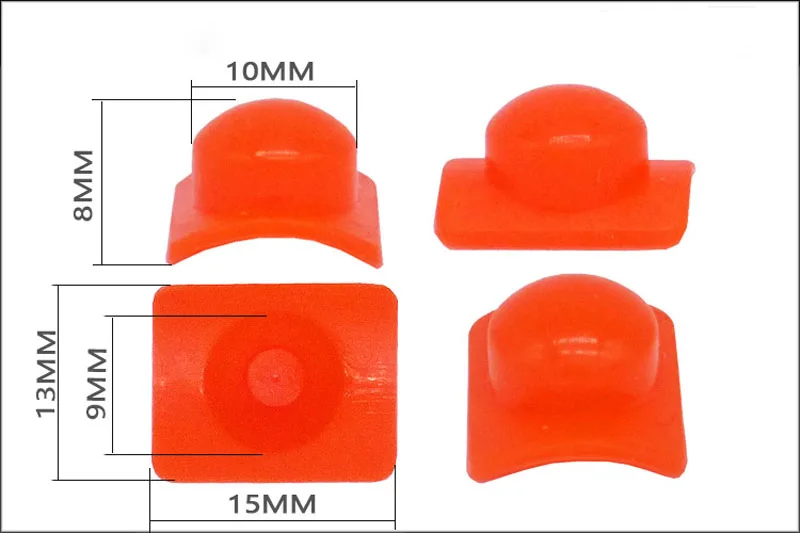 20 шт. аксессуары для переключателей для перезаряжаемого светодиодного фонарика, водостойкая кнопка, Центральная кнопка переключения, аксессуары - Цвет: diameter 10mm orange