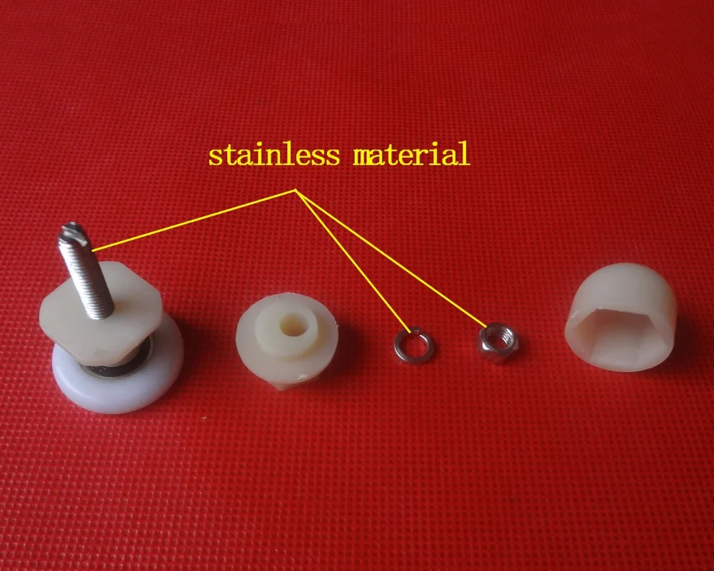 Free shipping 8pcs/lot Shower Door Rollers Runners/Wheels/ Pulleys Daimeter 19mm with Eccentric shaft