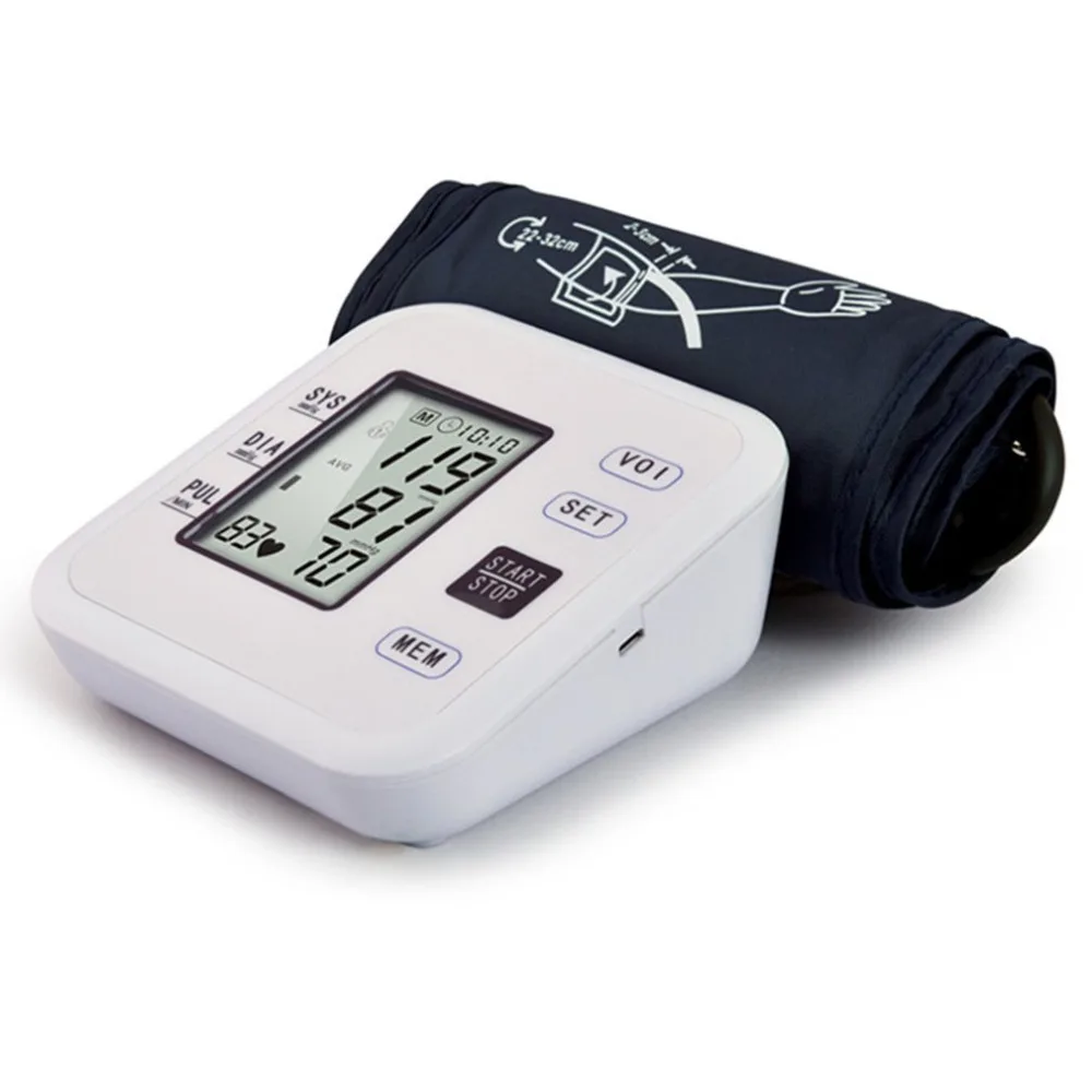 

Arm Blood Pressure Tonometer Monitor Heart Beat Meter Machine Blood Pulse Measuring Automatic Pressure Health Monitors