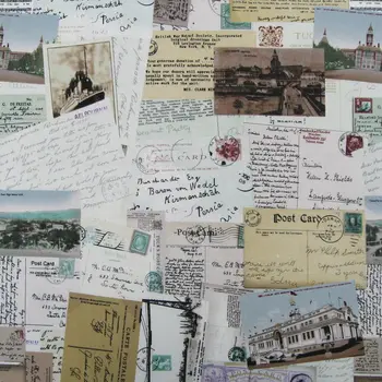 

Cotton Linen Fabric for sewing pathwork, bedding - Sensibility Postcard (width=140cm)