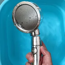 Shower-Head Stop-Button Rotating Water-Pressure Adjustable Degrees 360 with 3-Mode
