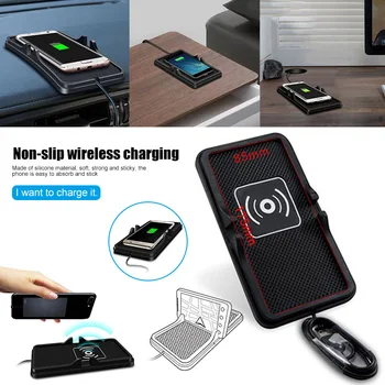 

Wireless Charger Anti-skid Silicone Charging Pad Fast Charging Mat for Smartphone AS99