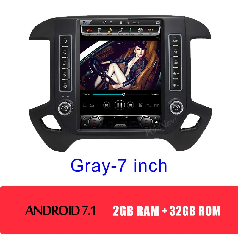 KiriNavi 12,1 ''Android 8,1 Автомагнитола для CHEVROLET Silverado автомобильный Dvd Gps Android мультимедийный видео плеер навигация - Цвет: Android Car Radio