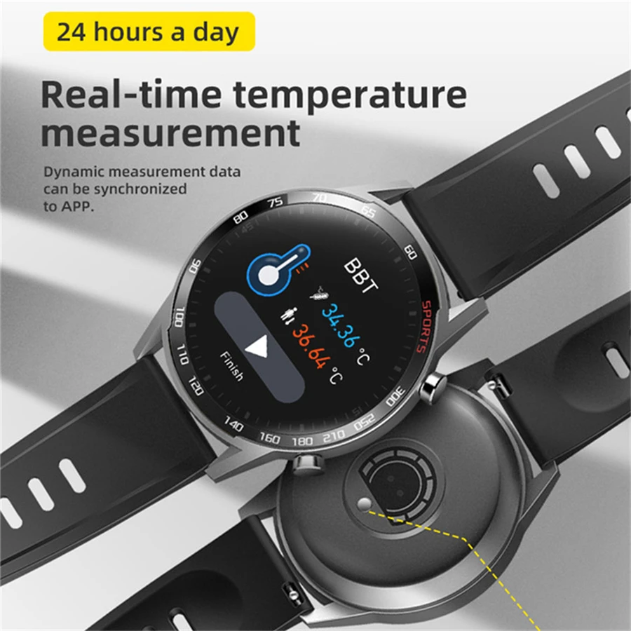 T23 Smart Watch Body Temperature Heart Rate Monitor Smart Bracelet Sleep Monitor Waterproof Smartwatch Bluetooth Smart Wristband