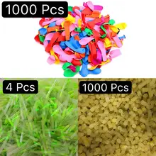 1000 шт водяных шаров с заправкой, легкий комплект, латексная игрушка для детей и взрослых, Пляжная игрушка с наполнителем, наполнение водяными бомбами, мяч, бойцовые игры