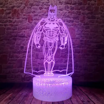 

Flash 3D Illusion LED Desk Nightlight Colorful Changing Sleeping Light Model DC BatMan Beyond Figure Toys