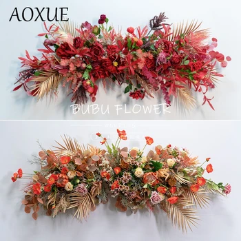 

New Artificial Silk Rose Flower Row Wedding Road Guide T Stage Wedding Decoration Flowers Ball Simulation Fake Flowers Row