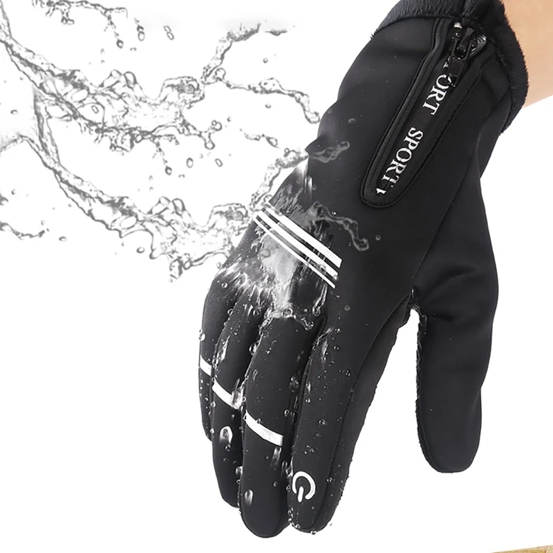 Winter Gloves Cycling Gloves Full Finger Touch Screen Shock Absorption
