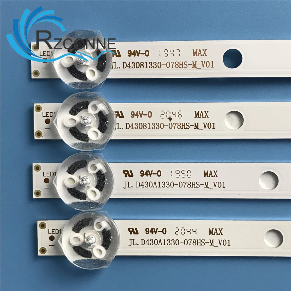Lâmpada de Tira Retroiluminação Led para Innotek Vestel Lt43c890 Svv430a52 Svv430a78 Jl.d430a1330 Jl.d43081330078hs-m 43in tipo b - Imagem 3