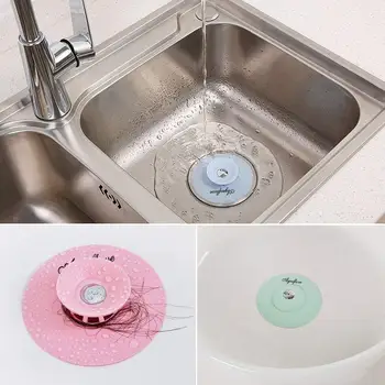 

Bathroom Silicone Drains Plug Filter Pressing Bouncing Closed Cover Strainer Floor Sucker Home Kitchen Tools Accessories
