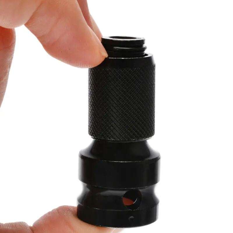 

Black Impact Wrench 1/2 Drive 1/4 Hex Drill Chuck Socket Power Adapter Tools