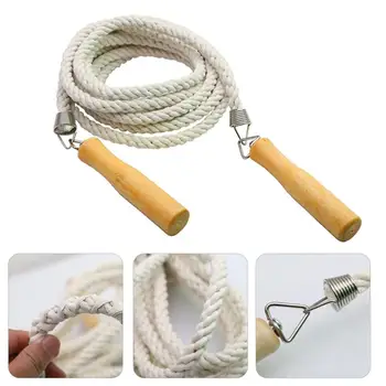 

Jump Rope for Students 3-20M linen Rope Wood Handle Multiplayer Skipping Group Teamwork Sports Game Gym Fitness Exercise