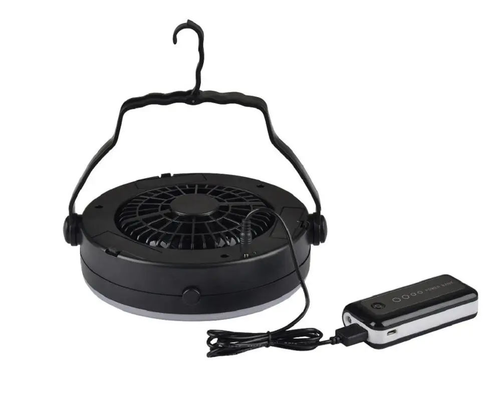 2 In 1 Portable LED Camping Lantern with Ceiling Fan Flashlight For Outdoor Hiking Fishing Outages And Emergencies Tent