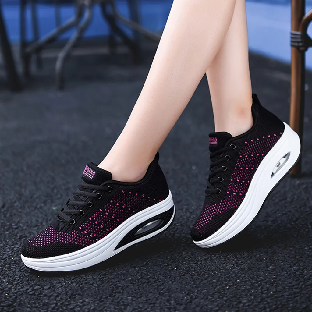 SAGACE; модная женская обувь из сетчатого материала; Повседневная Уличная спортивная обувь; кроссовки на шнуровке; удобная дышащая прогулочная обувь;#45