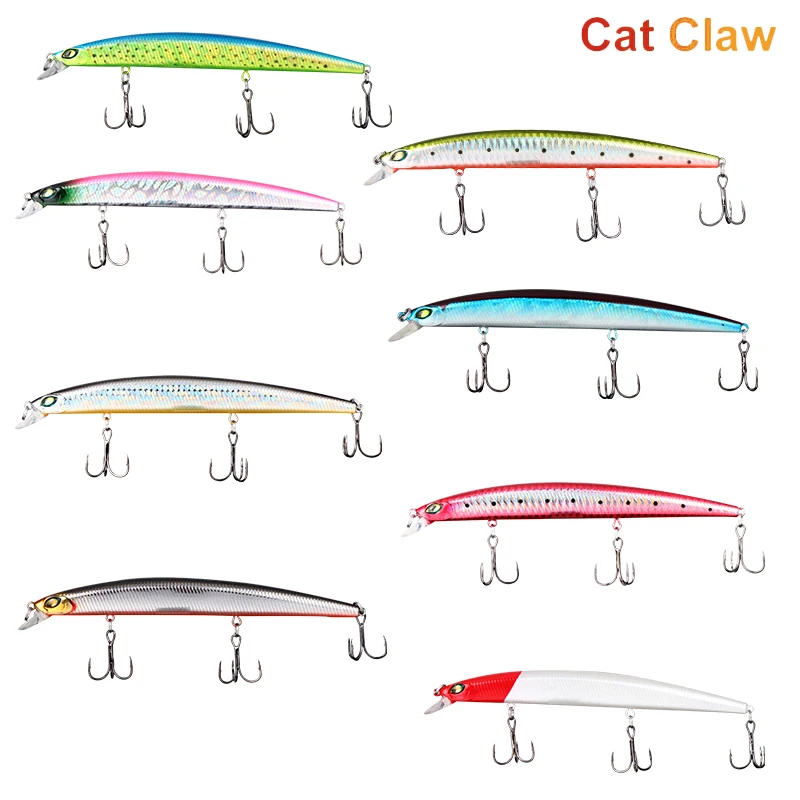 Cat Claw Minnow 150MM/19g fishing Lure Treble Hooks Surface upper middle water Floating Sea Fishing Lure Hard Fake bait 602M NEW