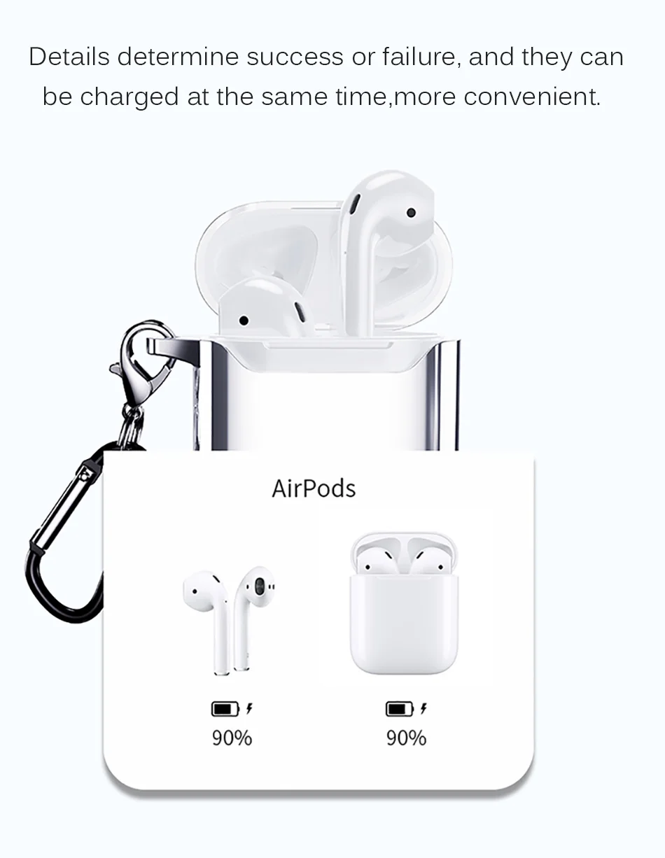 Чехол для наушников Airpods 1 2 чехла для Apple Air Pods чехол Earpods коробка для наушников Защитный чехол для кожи чехол Аксессуары