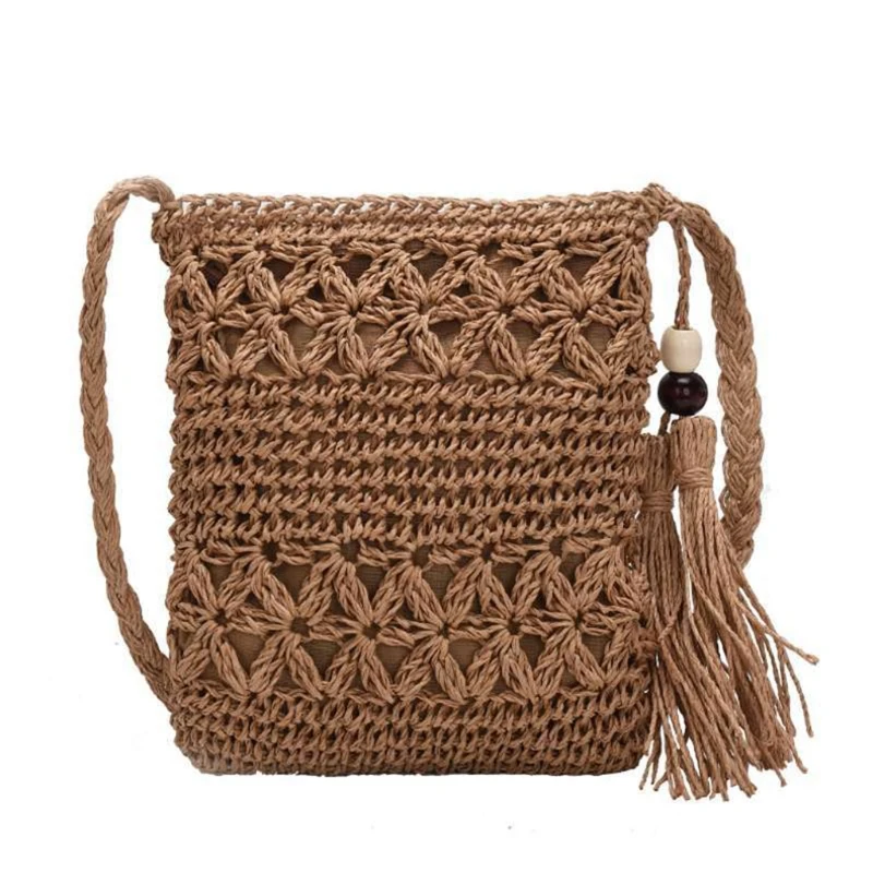 Bolso De Paja Para Playa De Mujer, Bolsos De Verano Grand De Paja