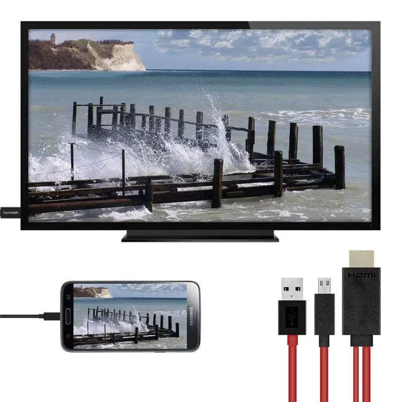 Кабель адаптер MHL для ТВ 2 м USB HDMI Micro 1080P HD Android Samsung смартфонов планшетов TV11PIN|Кабели