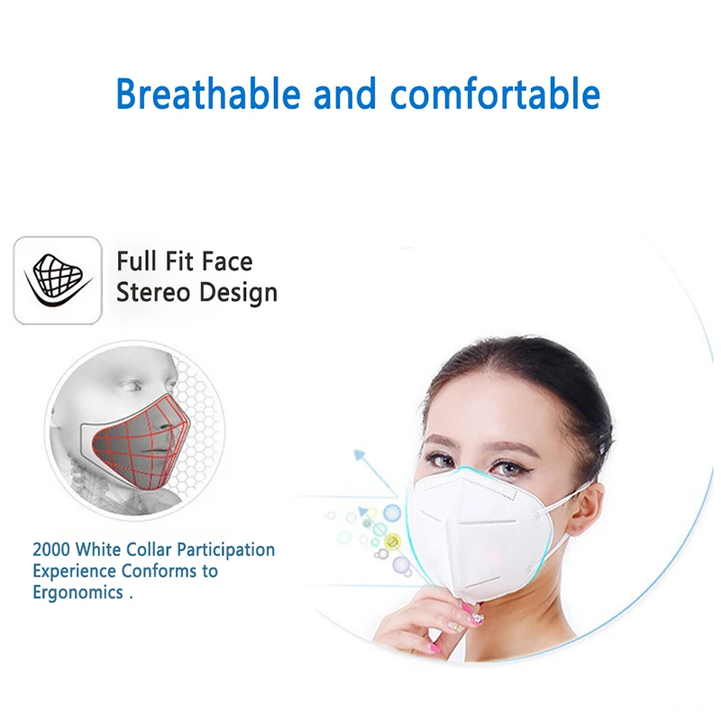 

KN95 Disposable Adult Vertical Folding Dust Mask PM 2.5 Dustproof Mouth Mask Anti Pollution Face Mask Safe Protective Mask