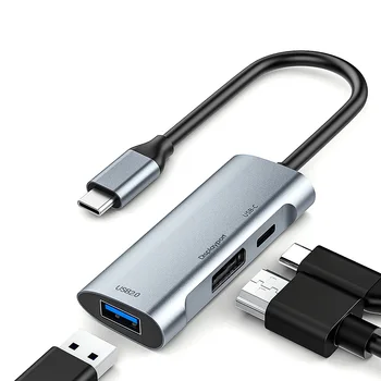 

USB Type C Laptop Docking Station 3-in-1 4K60Hz DisplayPort+PD+USB Adapter Converter computer laptops pc USB C