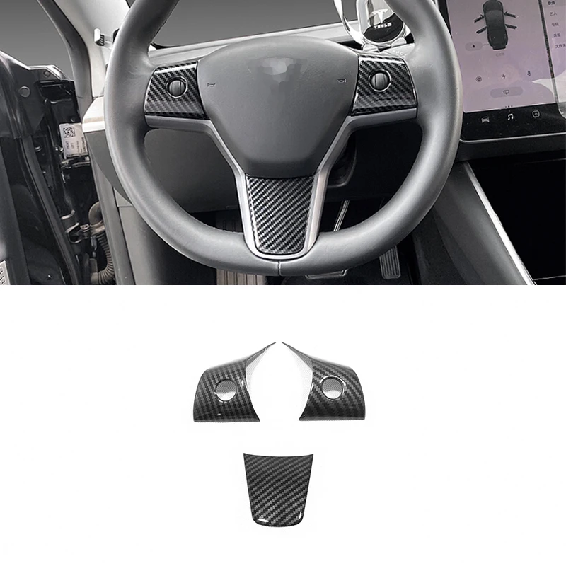 Для Tesla модели Y 3 Model3 2017 2020 рулевого колеса автомобиля внутренняя отделка