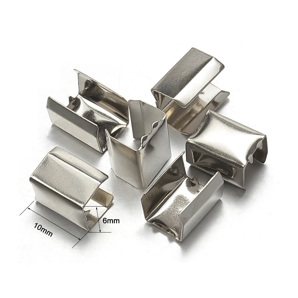 PATIKIL Lot De 50 Extrémités De Cordon à Sertir Pliables De 8 X 4 Mm En Acier Inoxydable Pour Fabrication De Bijoux, Couleur Originale