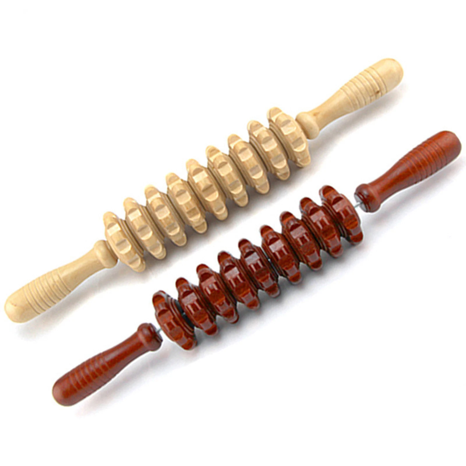

Wooden Roller Massager Roller Trigger Point Massager Stick Wood Therapy Massage Tools for Musle Relaxation Soothes Pain Relief