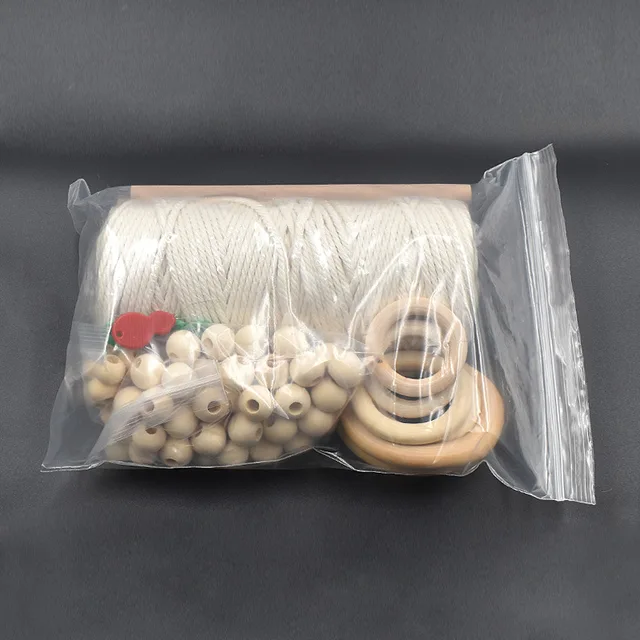 New Cotton Rope Wooden Wooden Bead Crafts Combination Set Wooden Stick  Tapestry DIY Accessories Material Can Be Customized