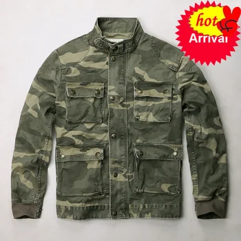 

Conbat Mens Camoufalge Jackets High Quality Retro Military Pocket Outerwear Army Coats Casual Cotton Male Jacket