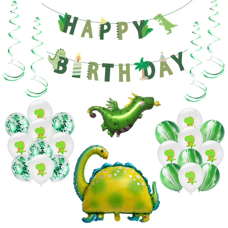 

Dinosaur Party Ballon Birthday Party Decorations Happy Birthday Dinosaur Banner Kids Birthday Party Decoration Balloons