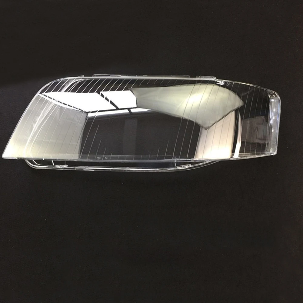 Driver Side Для Audi A6 2003 2004 2005 прозрачный автомобильный налобный фонарь с прозрачными линзами, передняя крышка для авто - Цвет: Driver Side