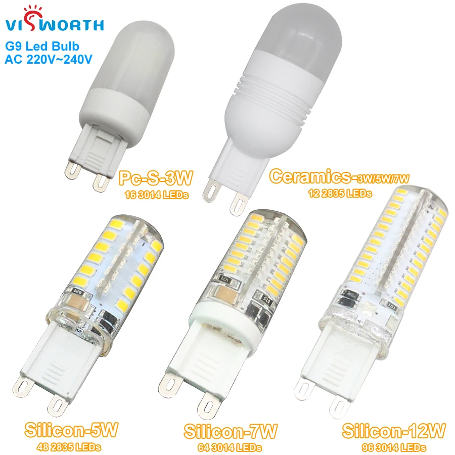 G9 Led 3W 5W 7W Light Bulbs Warm Cold White Ac 220V 240V Crystal Lamp Replace Halogen Lamps For home